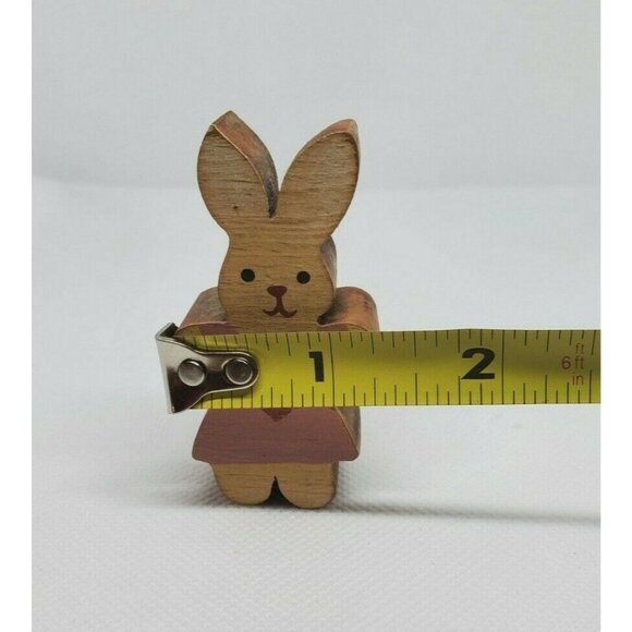 Vintage 1988 Pat Kudron Miniature Bunny Shelf Sitter – White & Pink with Heart - Picture 9 of 10